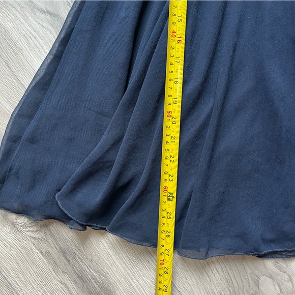 Strapless Beaded Navy Evening Dress Size S holiday wedding prom fairy romantic - Picture 7 of 9